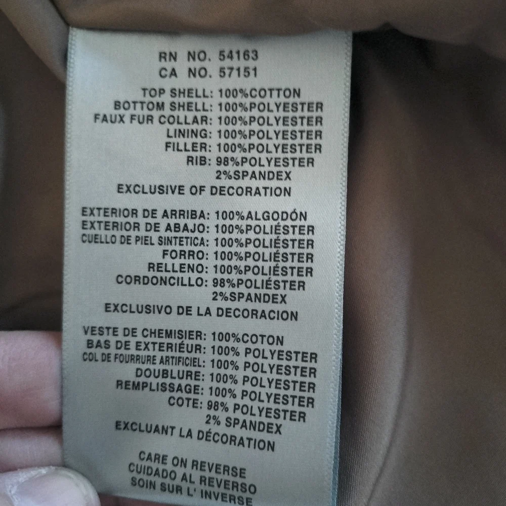 NWT Levi's Quilted Woodsman Puffer Jacket Sz L (Tag Says M)‎ Brown & Tan